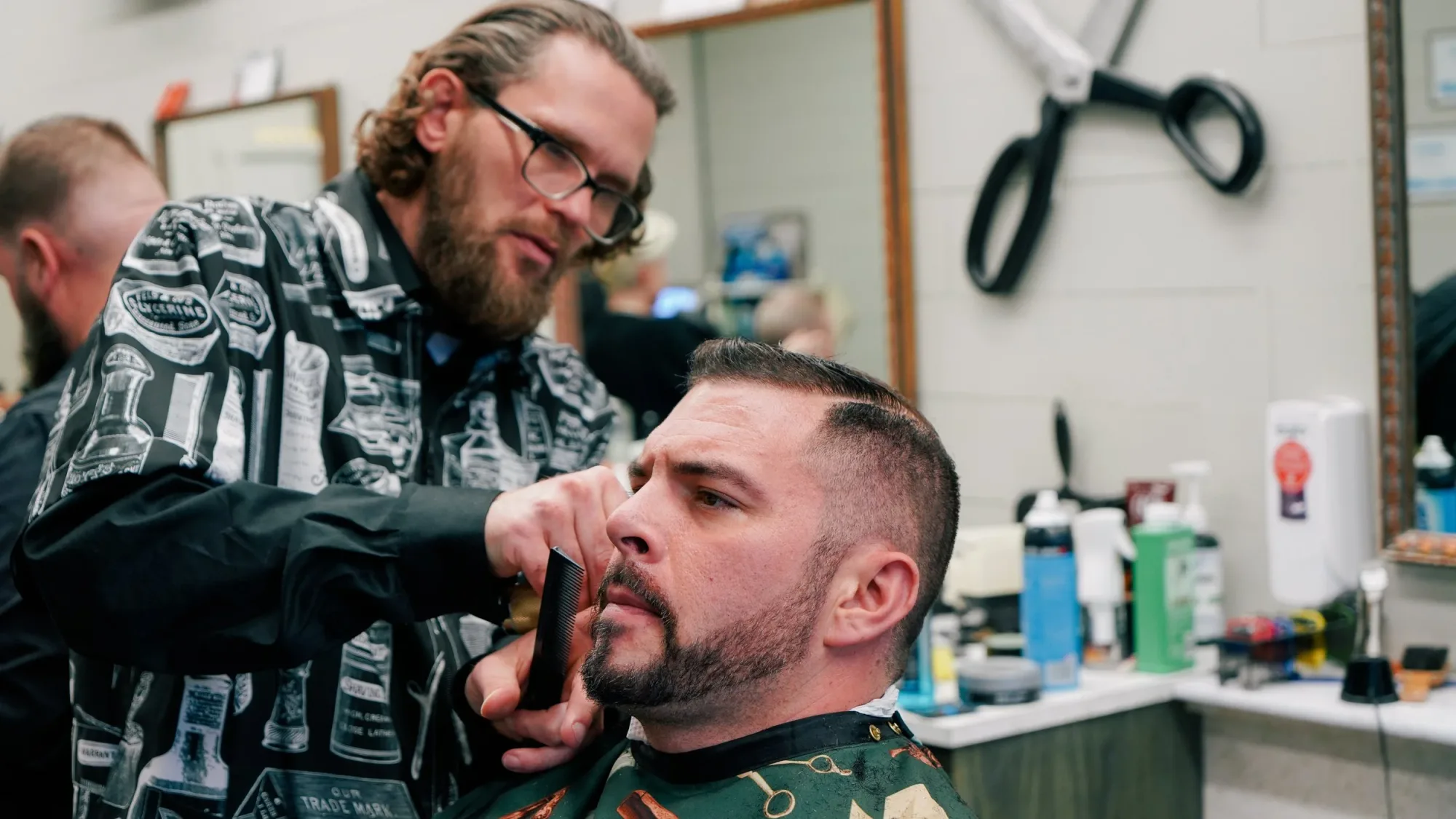 Beard trim at Ledgewood Barber Shop in Strongsville, Ohio