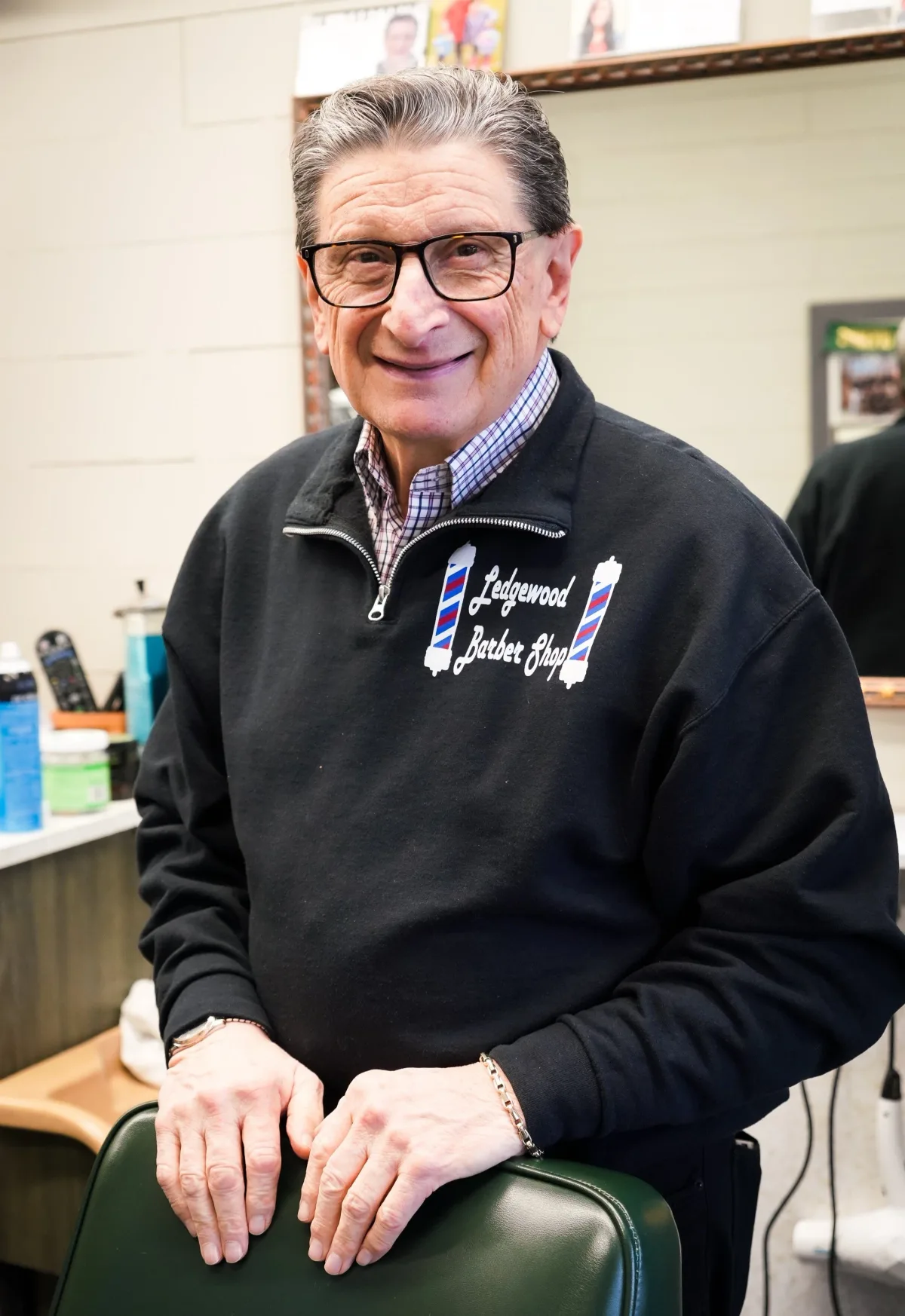 Jim Tortorici, master barber at Ledgewood Barber Shop in Strongsville, Ohio